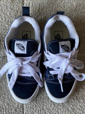 Vans Navy Platform Sneakers Low Top Chunky Skate Y2K